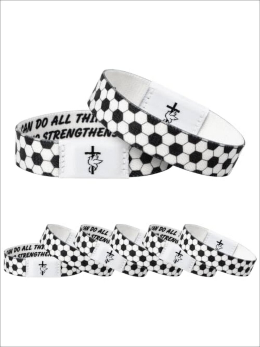 Bible Verse NFC Bracelets Set Elastic Wristbands Religious Gift 12 Pack